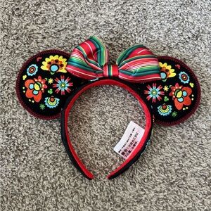 Disney Floral Embroidered Minnie Ears Headband